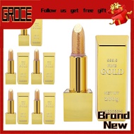 Grocerybazaar Sparkle Lipstick Gold Bar Design Waterproof Long Lasting Moisturizing Smooth Lip Makeup Cosmetics 3.5g