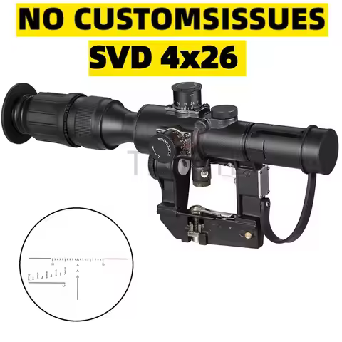 Hunting Tactical Red Illuminated 4x26 PSO-1 Type Riflescope for Dragonov SVD Sniper Rifle Series Rif