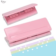 Metal Hole Puncher-Adjustable 6-Hole Punch, Non-Slip Base& Ruler, for A4/A5/A6 Paper, 6-Ring Binder 