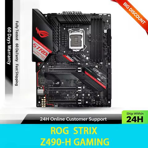 ROG STRIX Z490-H GAMING ATX Motherboard LGA1200 Z490 DDR4 Max 128GB PCI-E3.0 M.2 HDMI Fully Tested F