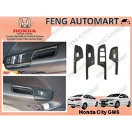 Honda City GM6 2014-2019 Power Window Cover Trim Carbon Fiber Interior Accessories