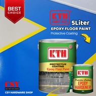 KTH Epoxy Floor Paint 5Liter ( 4+1) / Cat Lantai Tahan / Cat Besi Dan dinding