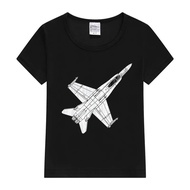 [ada stok] T-Shirt Kanak-kanak F 18 Hornet Jet Fighter Baru untuk Lelaki dan Perempuan, T-Shirt Kana