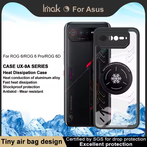 IMAK Asus ROG 6 - ROG Gaming Phone 6 - ROG 6 Pro - ROG Gaming Phone 6 Pro - ROG 6D Case UX-9A [Cooli