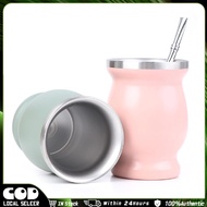 304 stainless Steel 8oz Yerba mate cup Argentina with straw spoon mini gourd cup Set for Yerba Mate 