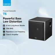 Edifier T5 8" Woofer Active Subwoofer - 70W RMS | Wooden Enclosure | Auto Standby Mode | RCA Input