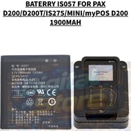 PAX D200T BATERRY IS057 D200/D200T/IS275 POS BATERRY 1900MAH