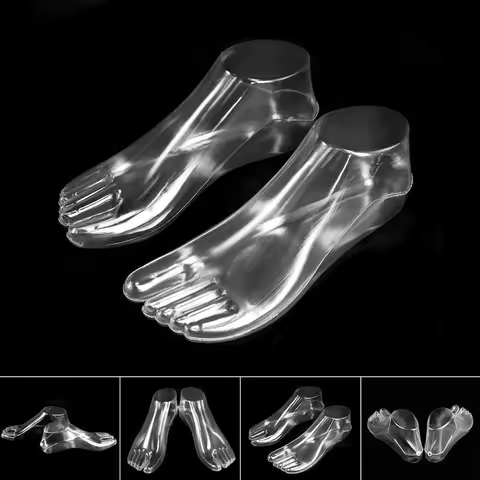 Model Feet Mannequin Feet Transparent 22x9cm Female Handmade Model Display Tool PVC Props Accessorie