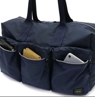 【💥日本直送】15L Porter Tokyo - PORTER DUFFLE BAG S 兩用波士頓包 手提/斜揹袋 深藍色