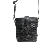 Bernie Leather Kani Anyam Black Women's Leather Bag