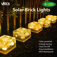Solar Brick Outdoor Garden Light 6LED Ice Cube Lights Waterproof Lamp