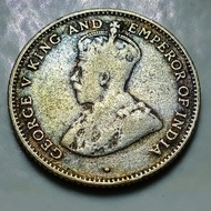 Koin Perak Straits Settlement 10 Cent th 1916