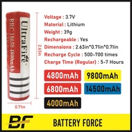 PROMOTION 1pc UltraFire 3.7V 18650 Rechargeable Battery Batteries Li-ion Lithium 6800 4000 9800 mah