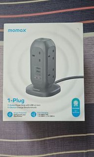 MOMAX 直立式7插頭+4USB快充位拖板插頭 US18UK one-plug 7outlet 100%全新