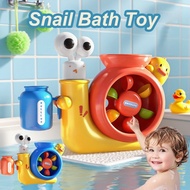 Snail Bath Toy Baby Bath Water Play Toys Baby Bathroom Showerhead Rotating Suction Cup Mainan Mandi