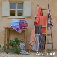 Check Stripe Yarn-Dyed Face Towel Set – 10pcs /600GSM(215g)