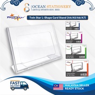 [Ready Stock] Twin Star Horizontal L-Shape Card Stand Menu Display Advertising Holder / Pemegang Kad