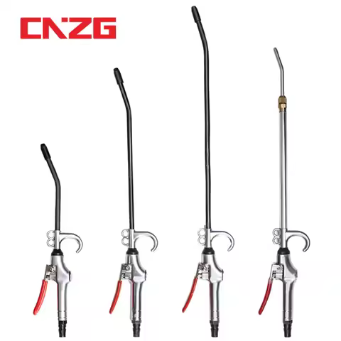 Air Blow Gun Aluminum Air Dust Gun Angled Bent Nozzle Pistol Grip Pneumatic Tool High Pressure