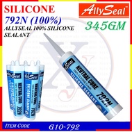 (1pc, 5pcs) ALLYSEAL 792N 100% SILICONE SEALANT ALUMINIUM / BLACK / TRANSPARENT / GREY / WHITE (G10-