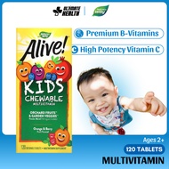 Nature's Way, Alive! Children's Chewable Multi Vitamin, Gluten Free,  Orange + Berry Fruit, 120 Chew