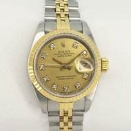 ROLEX 勞力士 69173G Date just Datejust Ladies Champagne 10P Diamond Combination E No. J38168