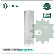 SOCKET 13414 1/2" DR.6PT.DEEP SOCKET 24MM SATA TOOLS