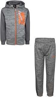 Baby Boys Dry Fit Therma Zip Hoodie &amp; Sweatpants 2 Piece Set (H(86G933-GEH)/O, 12 Months)