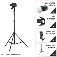 Ulanzi L023 40W Pro ชุดไฟไลฟ์สด LED Video Light ไฟพร้อมขาตั้ง 2 ม. แสงขาว-ส้ม เอฟเฟ็กต์ แบตในตัว