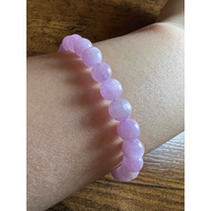 Light purple and pink Kunzite stone bracelet with round beads 6.1 mm_Jade_PU 4u nature_love and love