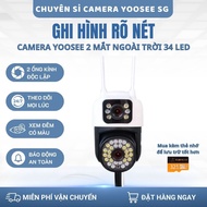 Yoosee Outdoor Camera 2 Eyes 34 LEDs 16Mpx, 360 Degree Rotation, Color Night Vision, IP66 Waterproof
