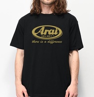 เสื้อยืด แขนยาว สีคำ คอกลม ARAI T SHIRT MOTOTRCYCLE RACING COTTON 100%