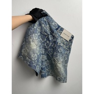 Jacquard Craft Denim Shorts - Women's High-Waist A-Line Summer Fashion