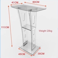 Rostrum Stand Podium Acrylic Rostrum With LED Light Podium Speak  Stage Reception Lecture Hall Table