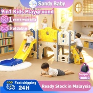 🔥9 in 1🔥Foldable playground kids gelongsor kanak kanak Slide Indoor  outdoor Swing Slide for kids