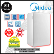MIDEA MDRD143FGB01-SG 93L BAR FRIDGE (3 TICKS) + 2 YEARS WARRANTY