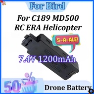 Upgraded 7.4V 1200mAh High-Capacity Batteries for C189 MD500 RC ERA for Bird Helicopter Battery Spar