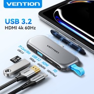 Vention Type-C Hub 4-in-1 USB 3.0 HDMI PD Charging TF/SD Card Reader Ultra Slim for MacBook