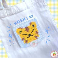 Crochet Handmade Patch Canvas Tote Bag Kpop Seventeen Hoshi Tiger Horanghae Tamtam Inspired