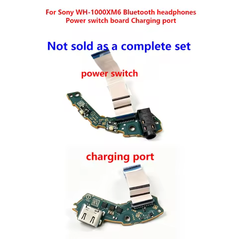 Original replace PCB For Sony WH-1000XM6 Bluetooth headphones Power switch board Charging port Ear p