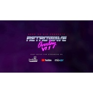 Electro Retrowave stream Overlay / Screen Theme / Widget Theme (STREAMLABS OBS / OBS Studio)