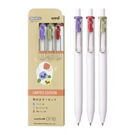 三菱（uni）UMN-S-05小浓芯按动中性笔 uni-ball one秋季限定系列 0.5mm办公手账彩色学生考试用签字笔 3支装