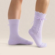 Pilates Socks - Move Active - Grip Socks -  Lavender Purple Ribbon - MoveActive - Pastel Socks - Aer
