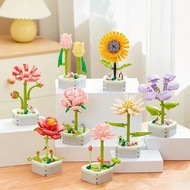Motak Toy Flower Building Blocks Building Blocks Flowers DIY Flower Toys