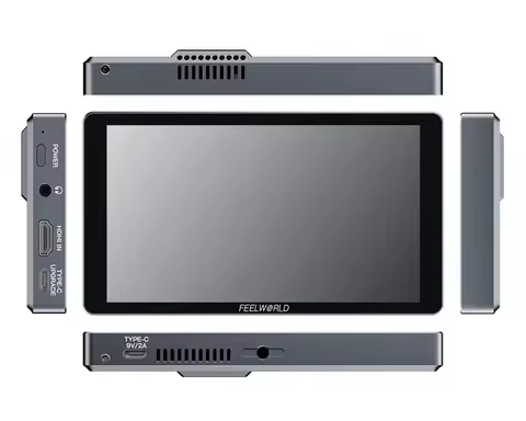 FEELWORLD P6XL Micro SLR Monitor 4k Camera HD Built-in Battery Monitor High Brightness 1200nit For C