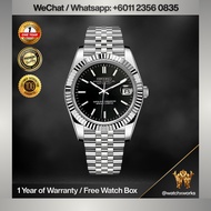 NH35 Automatic Datejust Mod Watch Black Dial Fluted Bezel Jubilee | Sapphire Crystal | 36mm 39mm Mec