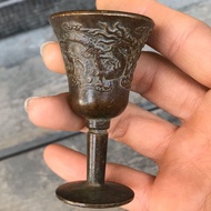 Pure Copper Cup Dragon Phoenix Cup Copper Cup Dragon Phoenix Pattern Retro Copper Cup Retro Old Copp