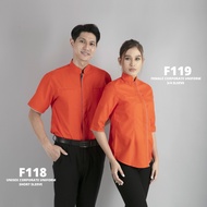 OrenSport Unisex Corporate Uniform Short Sleeve F1 Uniform F118 Office Attire Crew Formula One