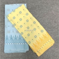▧✽☈🔥 5 pasang RM100 🔥 Kain Ela 4 Meter (Q811) Kain Pasang Silk Ideya Corak Songket Printed Baby Blue Soft Yellow