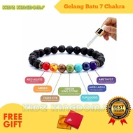 7 Chakra Stone Bracelet Unisex Lava Energy Healingnatural Stones
