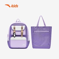 anta kids girls kyrie irving backpack+ attached bag 3925D8161-2 -purple/purple
